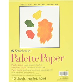 Strathmore 300 Series Palette Paper Pad, Tape Bound, 9x12 inches, 40 Sheets (41lb/67g) - Artist Paper for Adults and Students