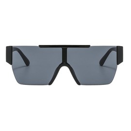 willochra Fashion Rimless Piece Square outdoors Sunglasses Women Oversize Flat Top Sun Glasses Men Vintage Shades F25 (black)