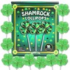 Saint Patrick's Day Candy, Shamrock Lollipops, Individually Wrapped Green Clover