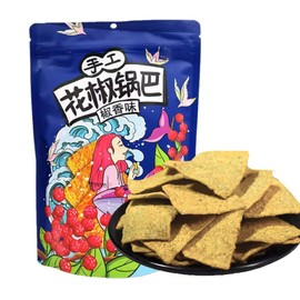 SIJIYUNLI-huajiao guoba 158g/5.57oz Coarse Grain, Internet Famous Snack, Nostalgic Casual Snack, Handmade rice crust (158g/5.57oz, Pepper aroma)