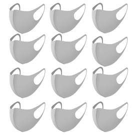 VEVE & MIKI Mask, UV Protection, 3D Fit, 12 Pieces, Sports Mask, Does Not Suffer From Breathing, Cloth Mask, UV Protection, Sunscreen, Absorbent, Quick Drying, No Stuffy, For Summer, Pollen Properties