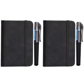 IKOPFLN 2 Pack Pocket Notebooks Small Notebook Diary Hardback Notepad Office Work Organizer A7