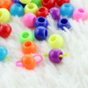 1200 Pcs Pony Beads Bulk, Multicolored Plastic Bracelet Beads Round