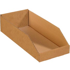 Ship Now Supply SNBINBWZ818K Open Top Bin Boxes, 8" x 18" x 4 1/2", 8" Width, 4.5" Height, 18" Length, Kraft (Pack of 50)