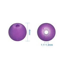 PH PandaHall 800pcs 10 Color 4mm Frosted Glass Bead Transparent Frosted Crystal Beads for Necklace, Bracelet, Earring Jewelry Making