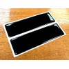 2 x BLACK Large Stickers 125mm HIGH GLOSS DOMED GEL