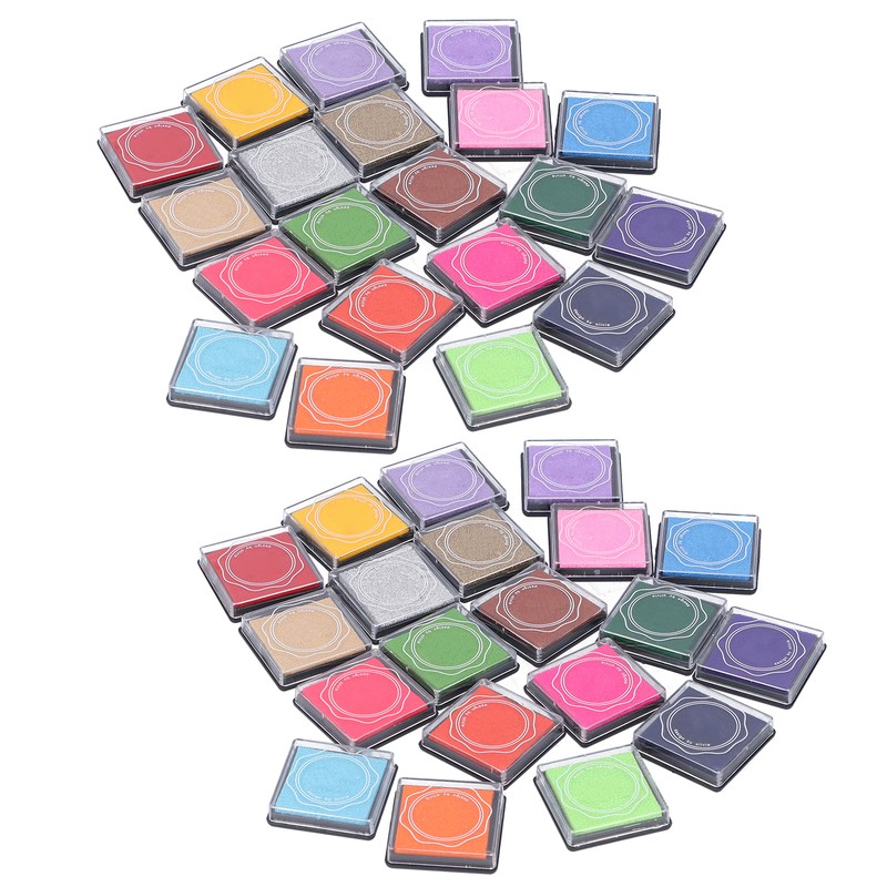 2 Box Stamp Pad 20 Colors NonToxic HandMade Children Finger