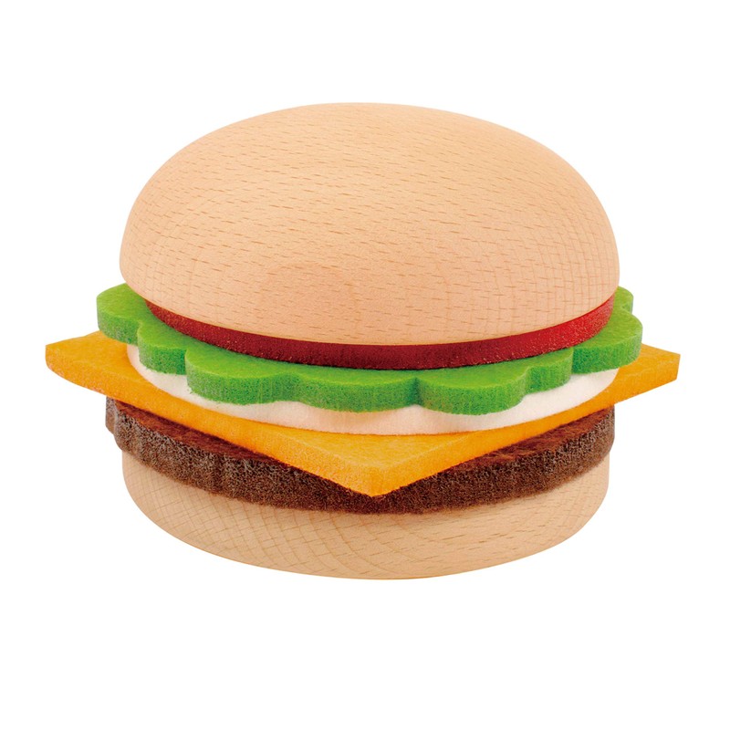 Gourmet Burger Coaster Set - 5 Wool Felt Funny Coasters,