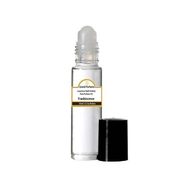 Grand Parfums Perfume Oil - Uncut Alcohol Free Body Oil Frankincense Fragrance 1/3 oz bottle with Roll on