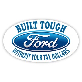 Ford built tough sticker decal 5" x 3"