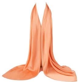 Bellonesc Women Scaves 100% Silk fashion lightweight scarfs for Women(cantaloupe orange)