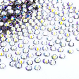 GAVIYE 1440Pcs Moonlight Crystal Rhinestones,Glass Flatback Rhinestones Gemstones for Nail Face Makeup Art Crafts Clothes Decoration -(SS12,3.0mm,Moonlight)