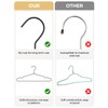 StorageWorks Wire Hangers for Closet, 4mm Super Thick Metal Hanger,