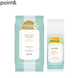 POINT& Deep Clean Lip & Eye Makeup Remover Long Pad + Cleansing Tissue Set 2items