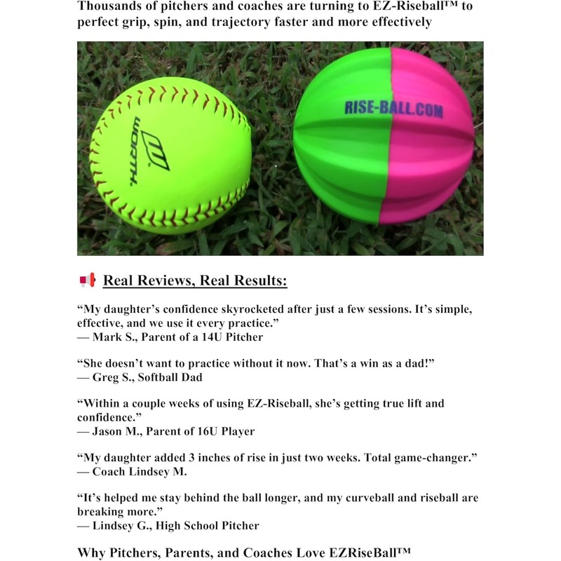 2 pk Combo Begin & Adv Ball Fast-Pitch Softball Pitching
