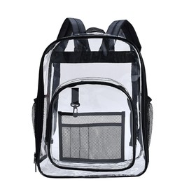 Clear Backpack Stylish Large Capacity Waterproof PVC Transparent Backpack for School Work Sports Beach Travel
