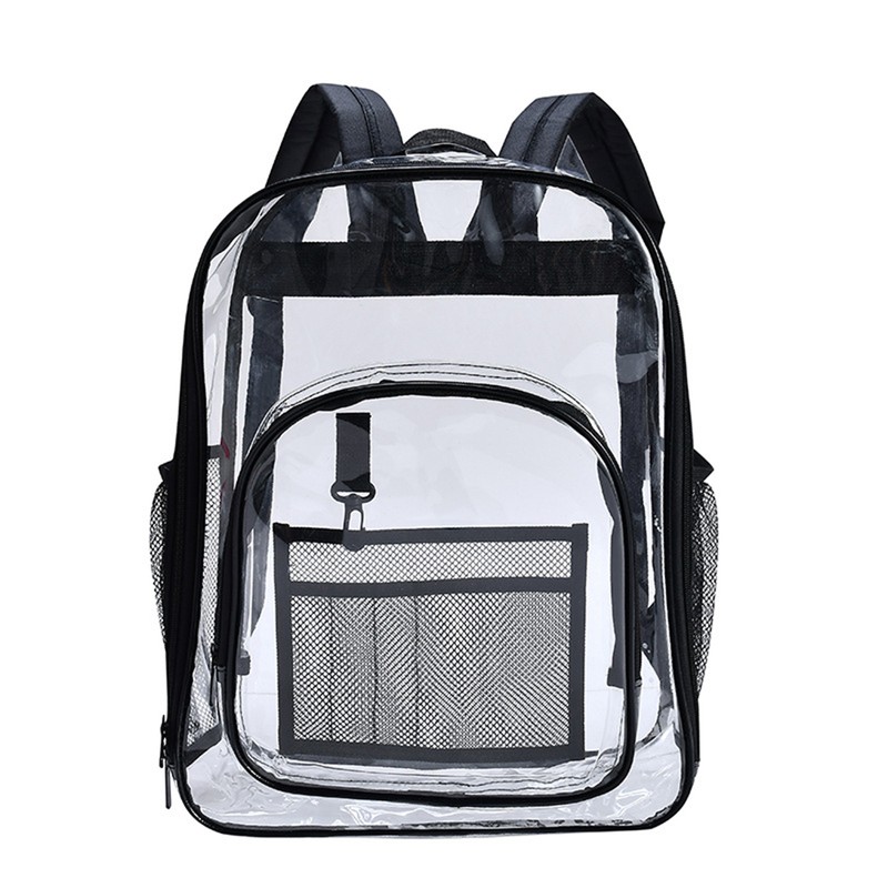 Clear Backpack Stylish Large Capacity Waterproof PVC Transparent Backpack for