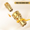 1/2 Inch Gas Quick Connect Kit, 100% Solid Brass Disconnect