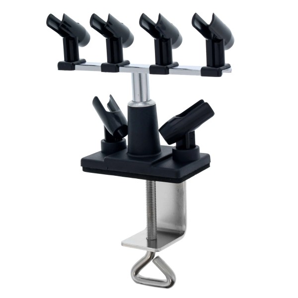 Master Airbrush AIRBRUSH HOLDER Holds 6 Clamp-On Mount Table Bench