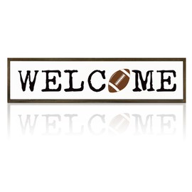 Welcome Wood Signs, Welcome Decoration for Front Door Porch Entryway, Wall Decor Art, Table Shelf Decoration, Rustic Home Decor, Wood Framed Wall Decor Sign 17.8x4x1.2 inches