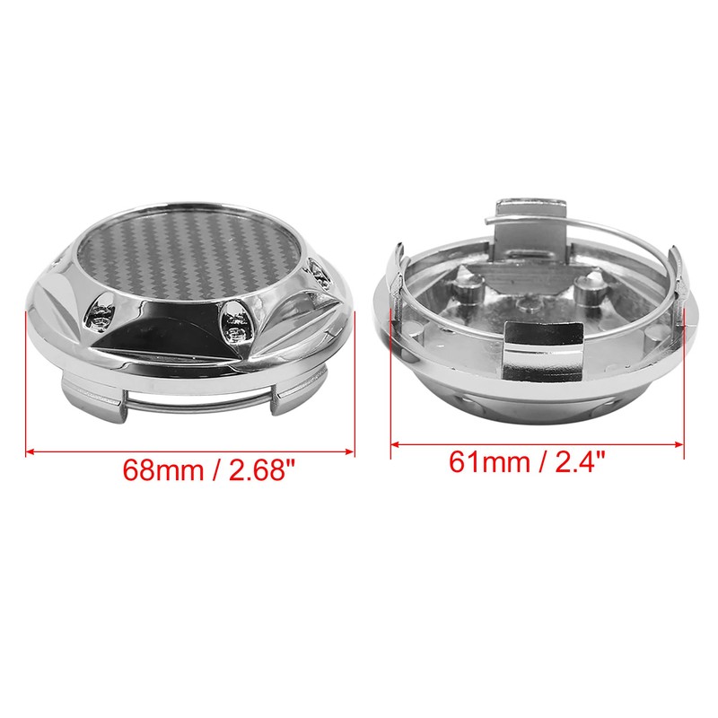sourcing map Set of 4 Hub Caps 68 mm Universal