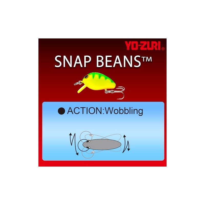 Yo-Zuri R1217-RT Snap Beans, Color, Rainbow Trout, 25mm 1"