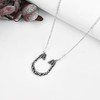 VENACOLY Horseshoe Necklace Sterling Silver Celtic Horseshoe Pendant Horseshoe Valentines