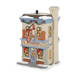 Department 56 Snow Village Hitching Post Western Wear Lit Building, 8.27 Inch, Multicolor