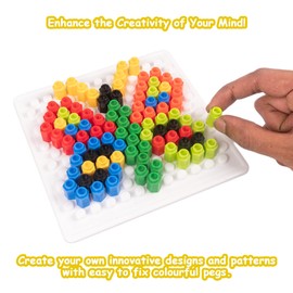 Ratna's Magic pegs for Kids to Create Their own World Out of pegs Given and Create Different Designs (Small)