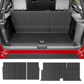 powoq Cargo Mat Compatible with 2003-2017 Ford Expedition Lincoln Navigator Cargo Liner TPE Trunk Mat 3rd Backrest Protector Trunk Liner Replacement for 2003-2017 Ford Expedition Accessories