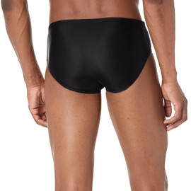 Speedo mens Swimsuit Powerflex Eco Solid Adult athletic swim briefs, New Black, 36 US