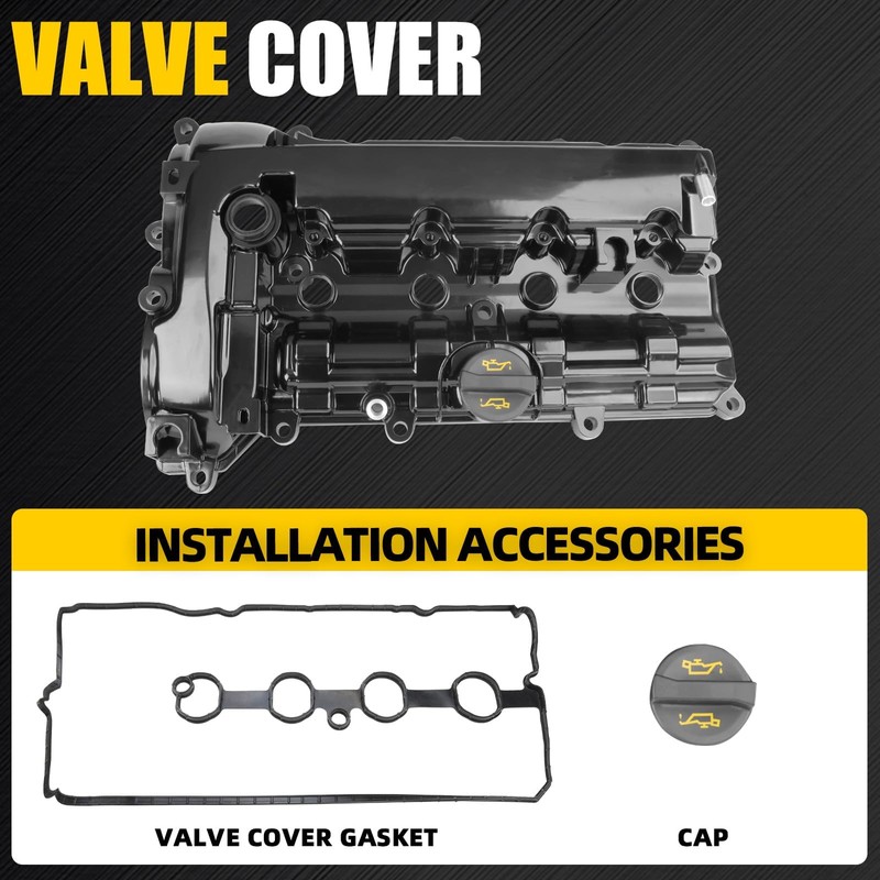 MILIPARTS Aluminum Engine Valve Cover Compatible with 2013-2022 Mazda 3
