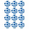 Pack of 12 Stickers Greece Round 4 cm Greece Flag