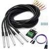 Minidodoca DS18B20 Temperature Sensor Module Kit with High-Accuracy Waterproof for