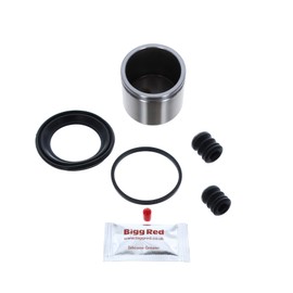 Bigg Red - Front Left or Right Brake Caliper Repair Seal Kit & Piston - Compatible with Espace III, Safrane, Laguna I, 25 V6 1984-1992