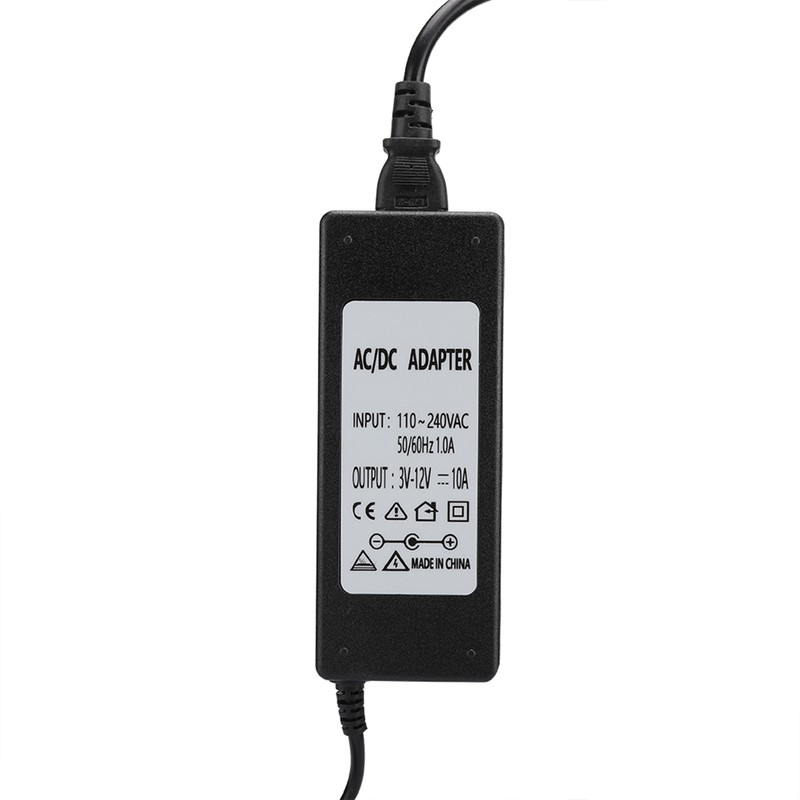 3-12V 10A Universal Adjustable Power Supply AC/DC Adapter Voltage Speed