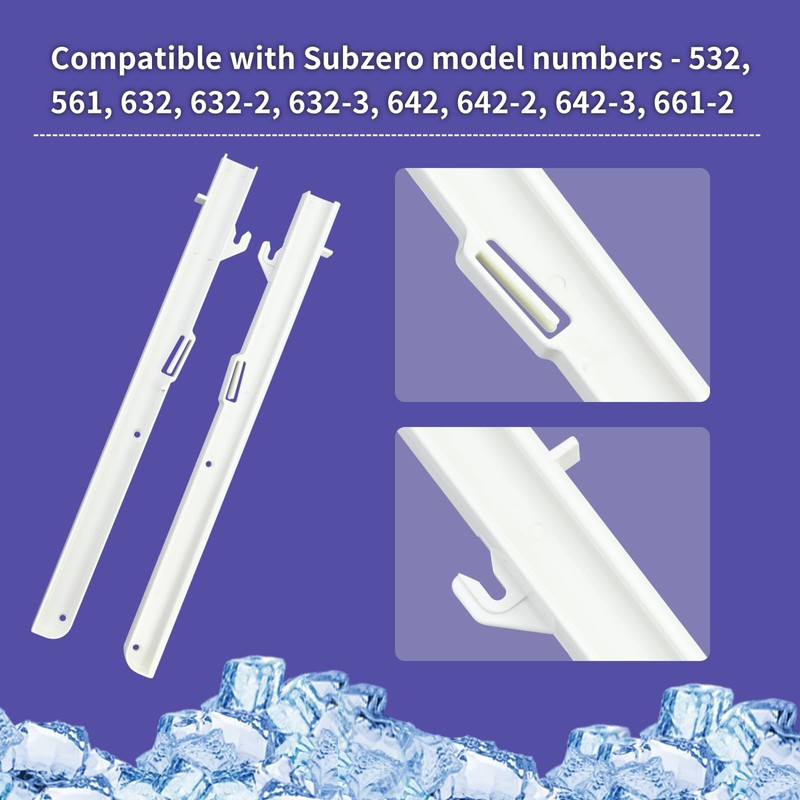 Vanshly 1 Pair Replacement Kit for Subzero Ice Bucket Slides