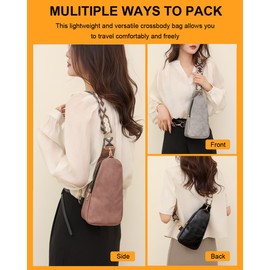 Sling Bag for Women Crossbody Purse, Fanny Packs for Women Cross Body, Crossbody Bags for Women Trendy (Grey)