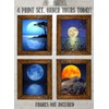 Blue Moons Rising- 4 Prints Set- 8 x 10"s Wall