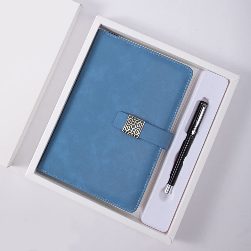 YEZIDE A5 Notebook with Pen 200 Lined Pages Leather Notebook