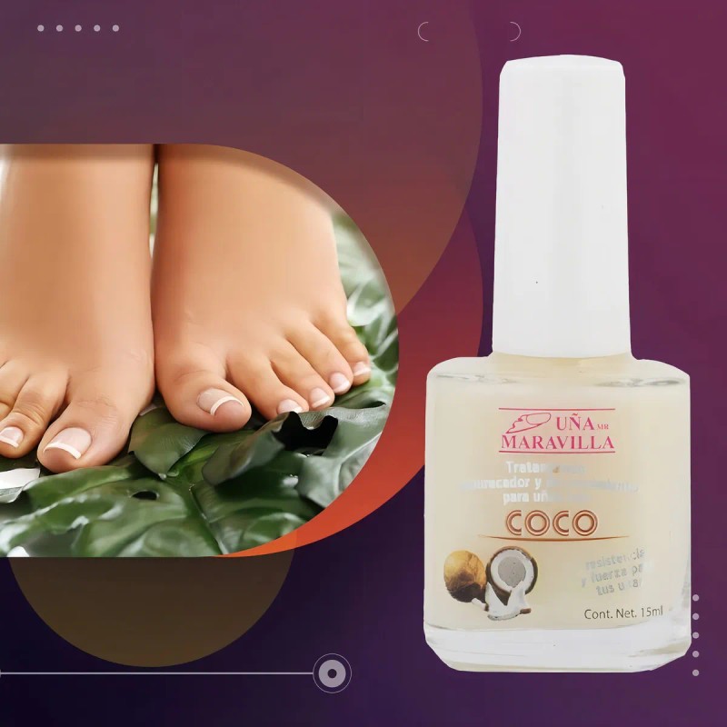 Esmalte Coco Para Uñas Tratamiento De Crecimieto Endurecedor