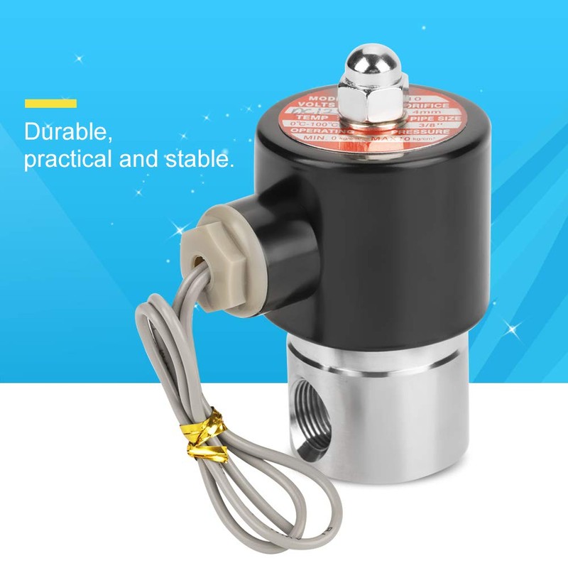 3/8" DC 12V Stainless Steel 304 Normally Closed Electric Solenoid