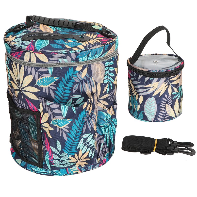 2Pcs Storage Bag 600D Oxford Cloth Printing MultiPocket Hand Strap