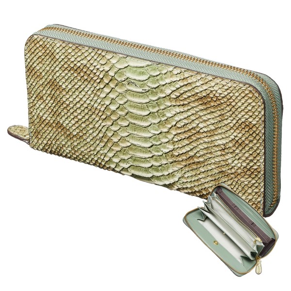 [VOICE] [Align Align Italy] Anaconda Diamantina Women's Long Wallet, Elegant,