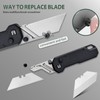 Vectron Folding Utility Knife, 2.36" SK2 Blade(Included extra 10pcs) Pocket
