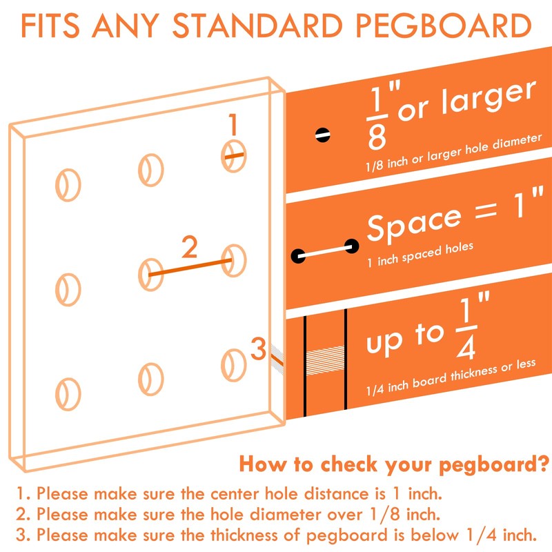 Pegboard Bins Cups with Hooks & Loops 12 Pack Peg