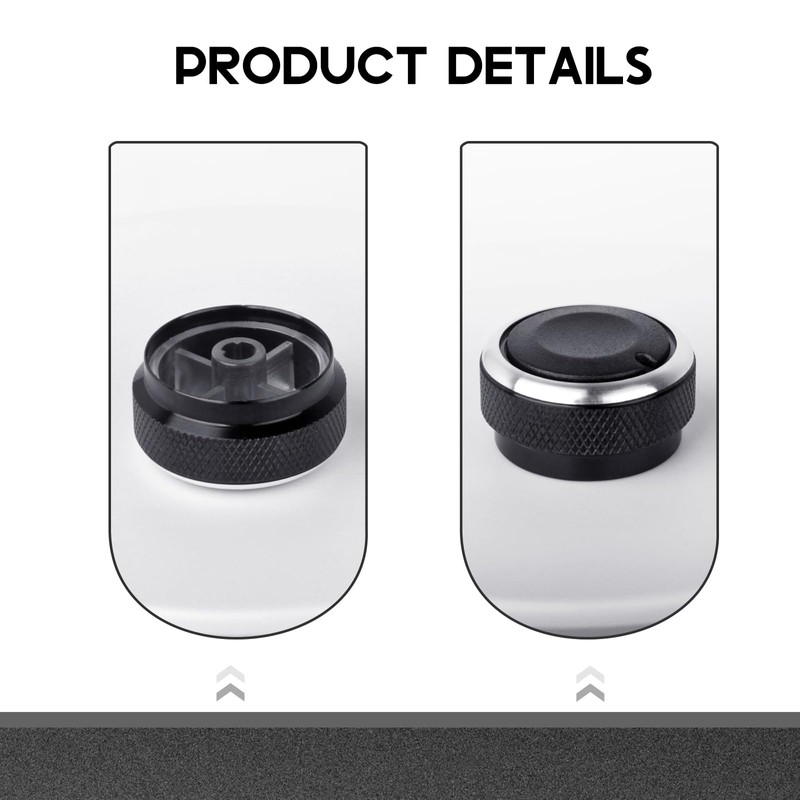 Xislet 3Pcs Tacoma AC Knobs Replacement Compatible with 2005-2015 Toyota