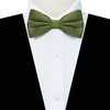 JEMYGINS Mens Solid Frosted Bifold Bow Tie with Pocket Square