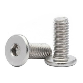 Mdingbao-Socket Cap Screws M4 M5 M6 304 Stainless Steel Hex Hexagon CM Socket Ultra Thin Super Flat Wafer Head Screw Bolt, 10pcs/lot, Strong wear Resistant (Color : 50mm x10pcs, Size : M4)
