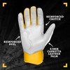 BRUCE BOLT Chrome Series Short Cuff Yellow Batting Glove -